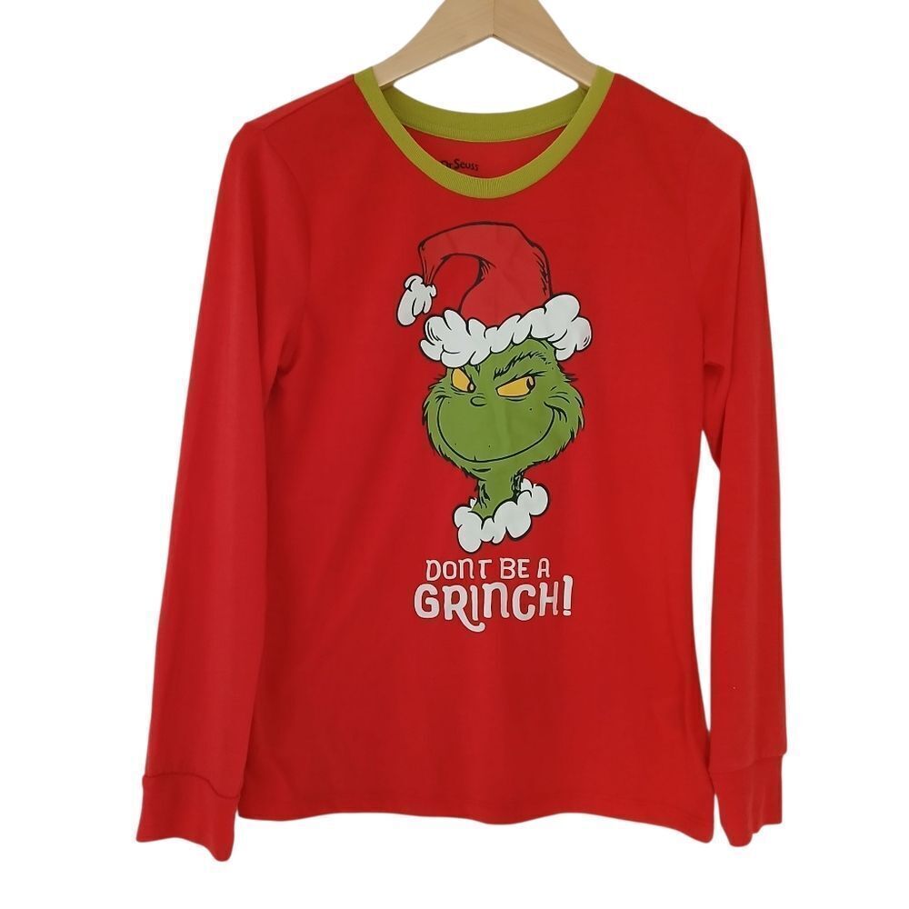 Dr. Seuss Grinch Pajama Set - Long Sleeve Fleece New No Tags Size Small - Picture 6 of 12